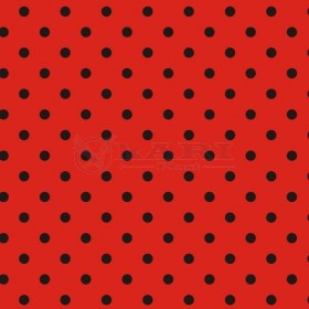 TNT ESTAMPADO VERMELHO BOLINHAS PRETAS