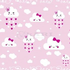 TNT ESTAMPADO NUVENS ROSA