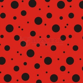 TNT ESTAMPADO POA VERMELHO BOLAS PRETAS