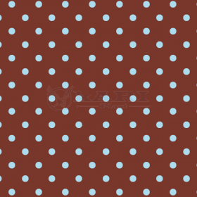 TNT ESTAMPADO POA MARROM BOLINHAS AZUL