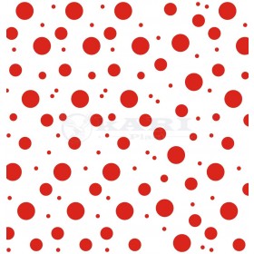 TNT ESTAMPADO POA BRANCO BOLAS VERMELHAS