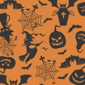 TNT ESTAMPADO HALLOWEEN COM LARANJA