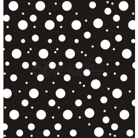 TNT ESTAMPADO POA PRETO BOLAS BRANCA